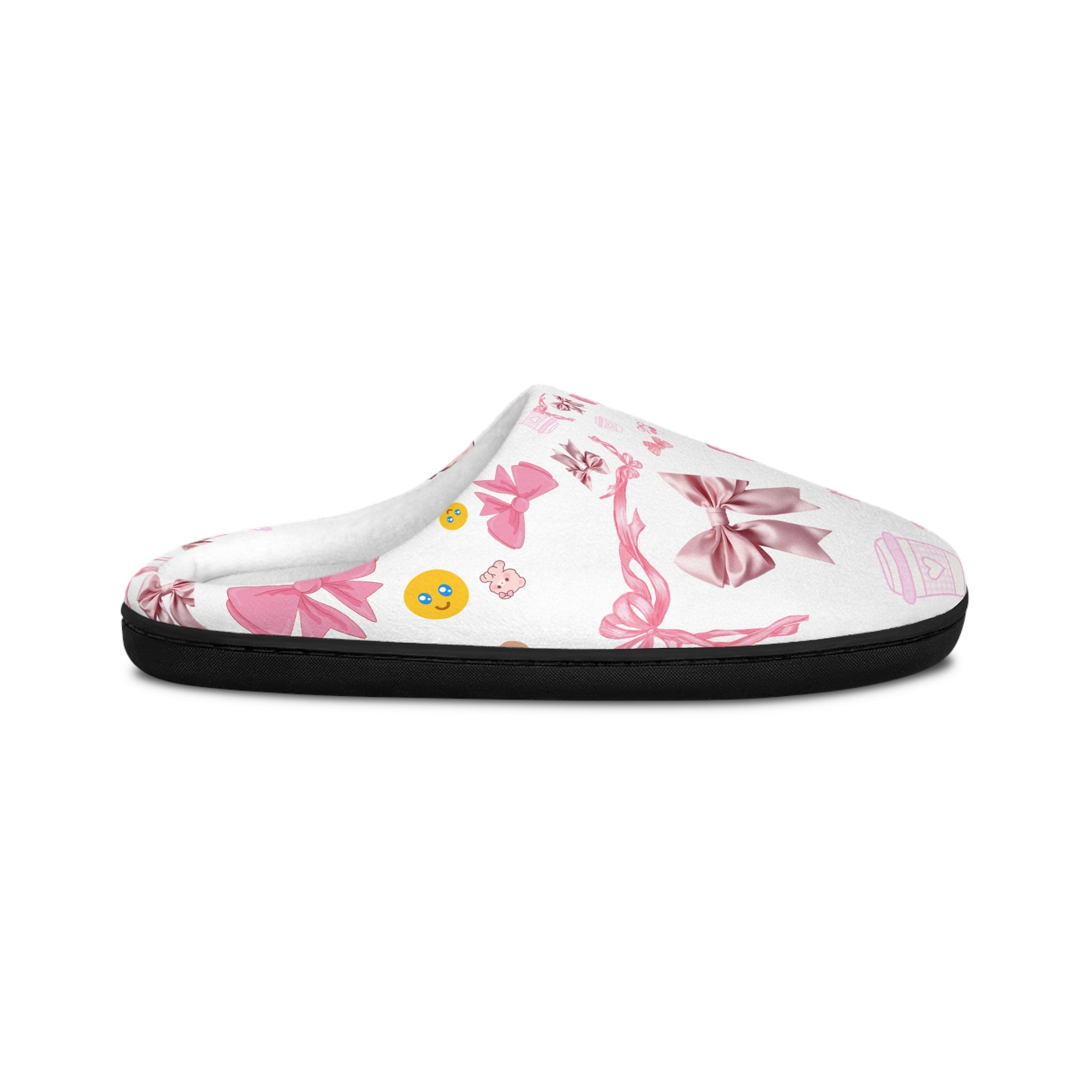 Kawaii Pink Bow Women's Indoor Slippers — Cute Cozy Home Shoes